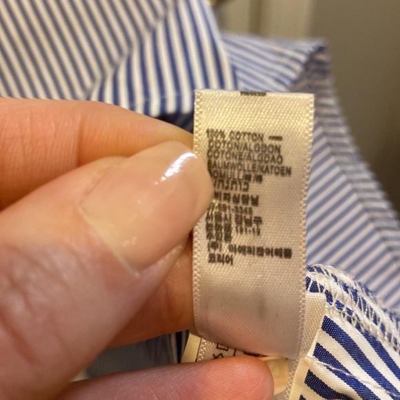 Blue and white stripe size M dress - Picture 6 of 9